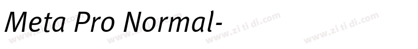 Meta Pro Normal字体转换